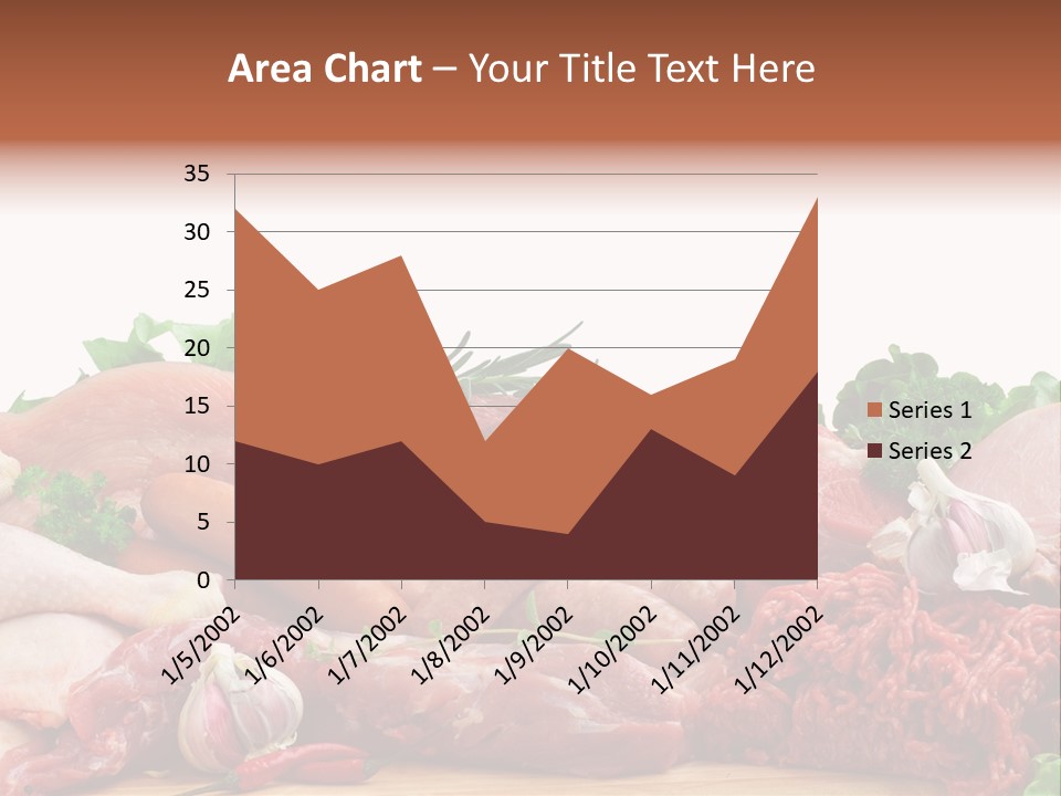 Smoked Portion Group Of Objects PowerPoint Template