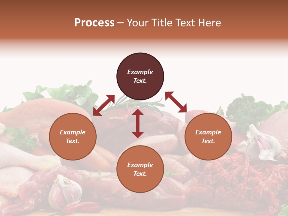Smoked Portion Group Of Objects PowerPoint Template