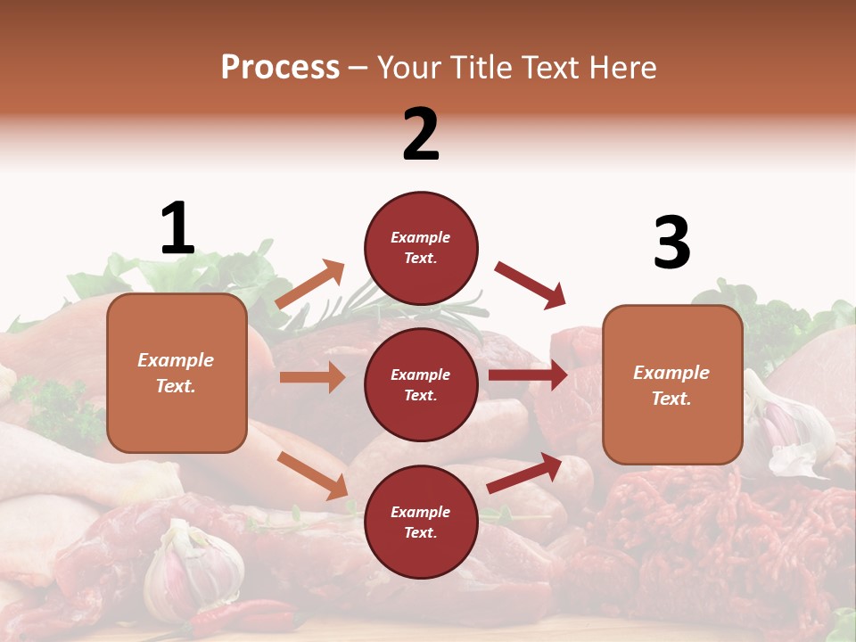 Smoked Portion Group Of Objects PowerPoint Template