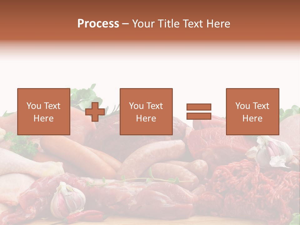 Smoked Portion Group Of Objects PowerPoint Template