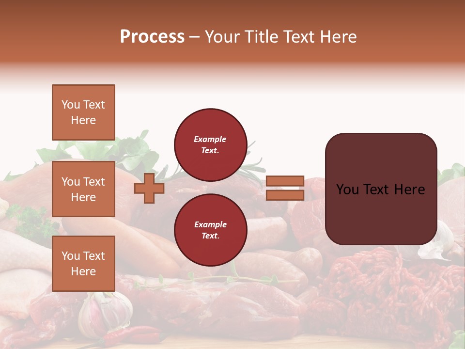 Smoked Portion Group Of Objects PowerPoint Template