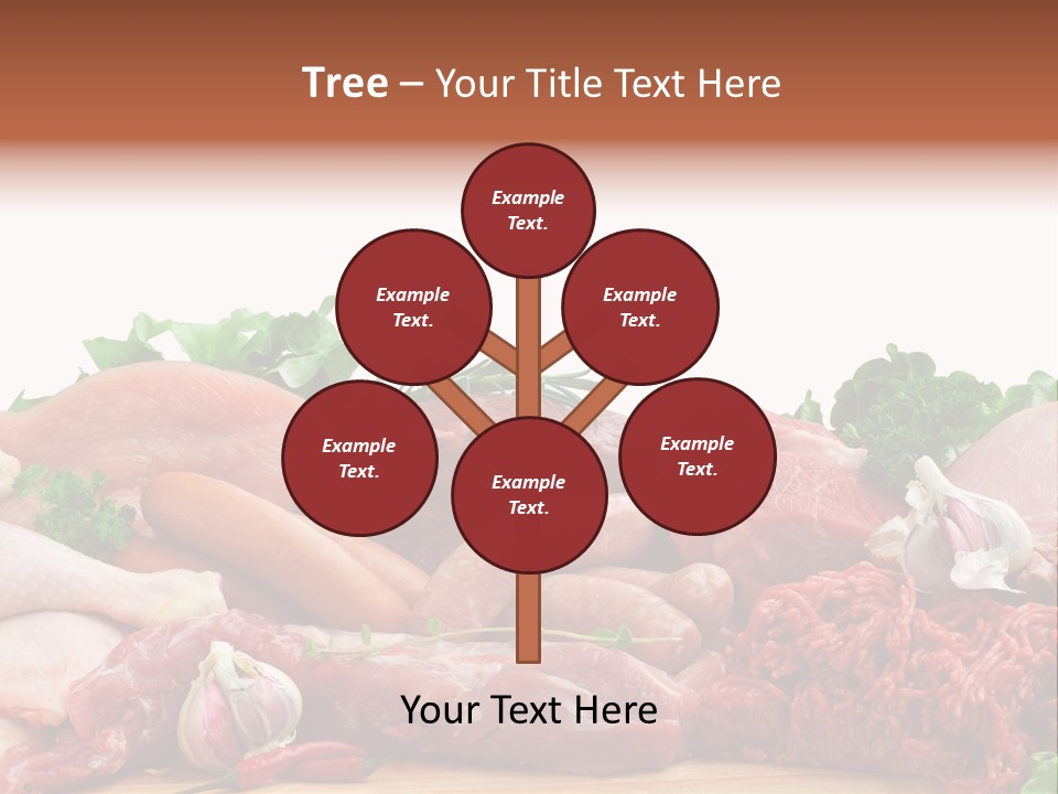 Smoked Portion Group Of Objects PowerPoint Template