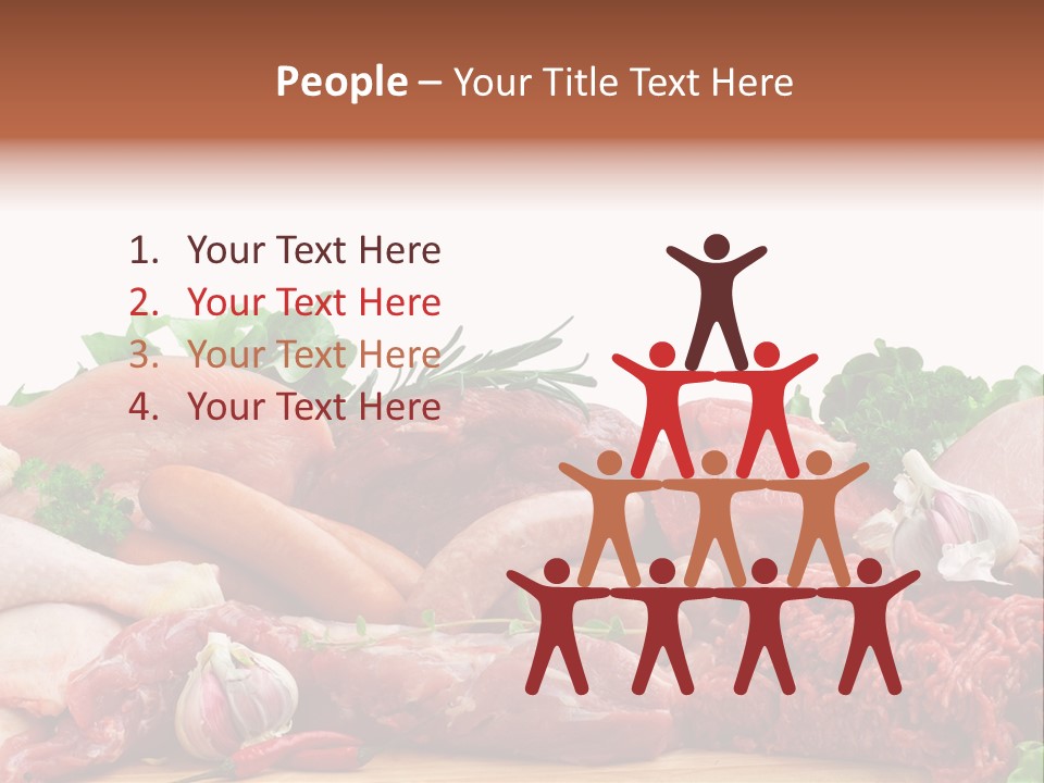 Smoked Portion Group Of Objects PowerPoint Template