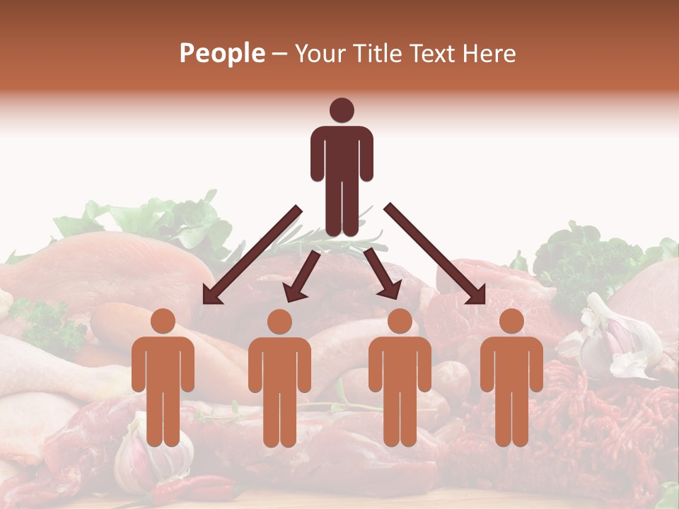 Smoked Portion Group Of Objects PowerPoint Template