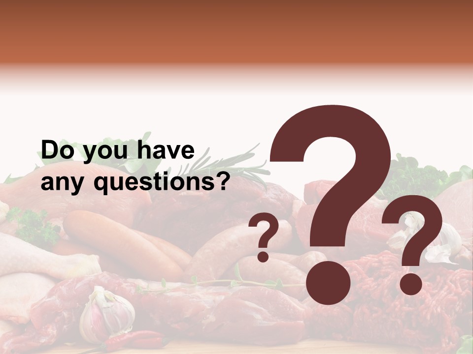 Smoked Portion Group Of Objects PowerPoint Template