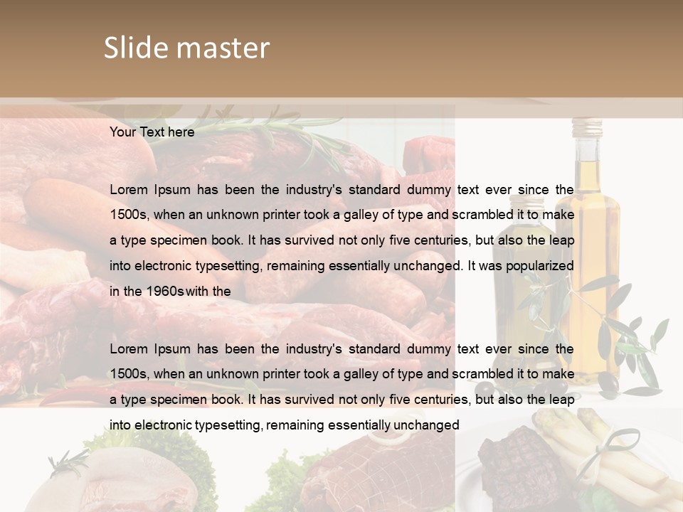 Essen Wurst Bio PowerPoint Template