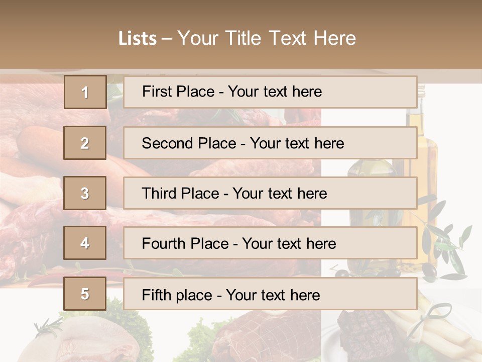 Essen Wurst Bio PowerPoint Template