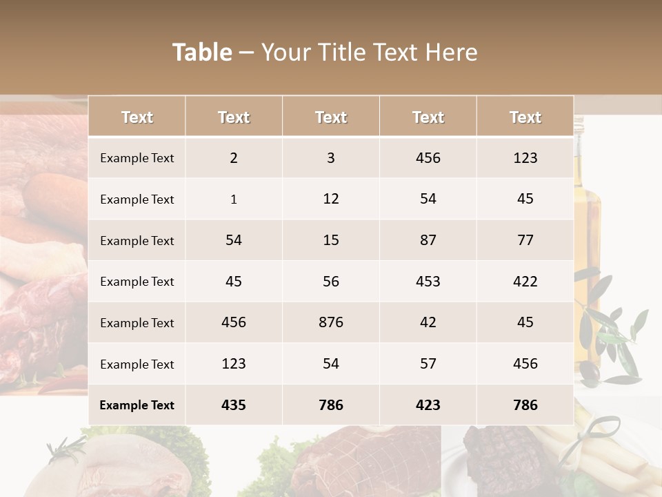 Essen Wurst Bio PowerPoint Template