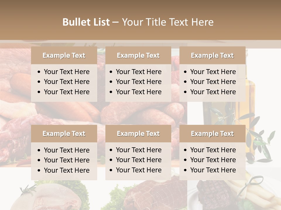 Essen Wurst Bio PowerPoint Template