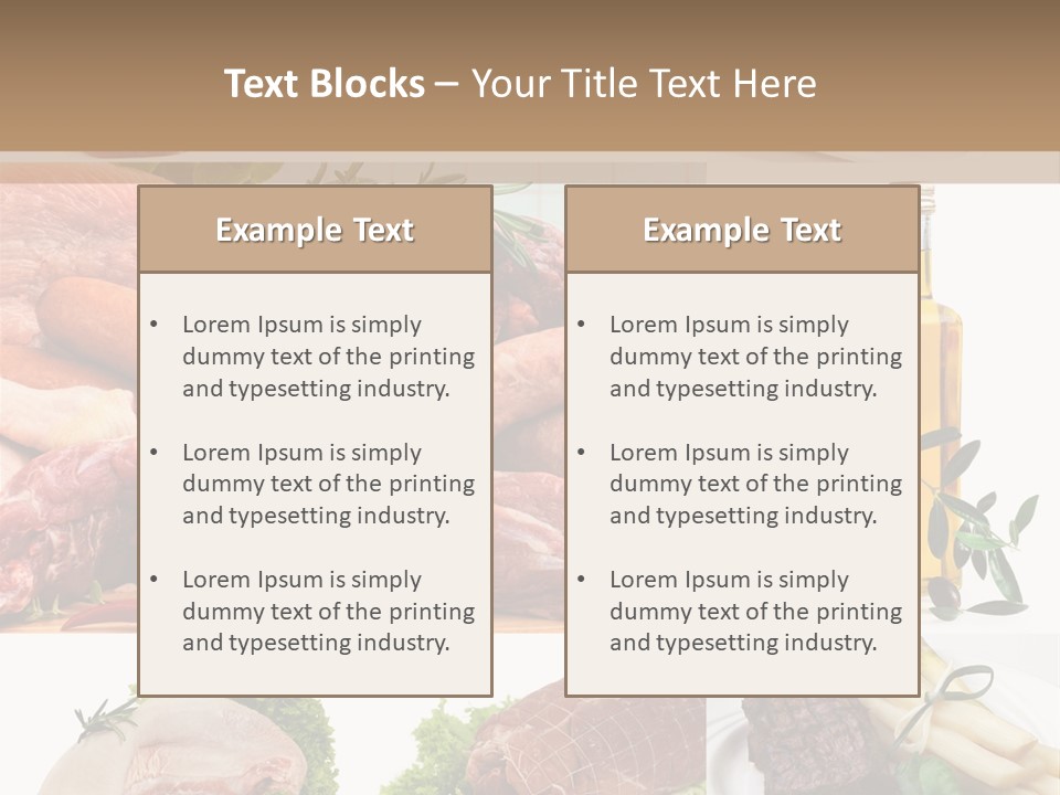 Essen Wurst Bio PowerPoint Template