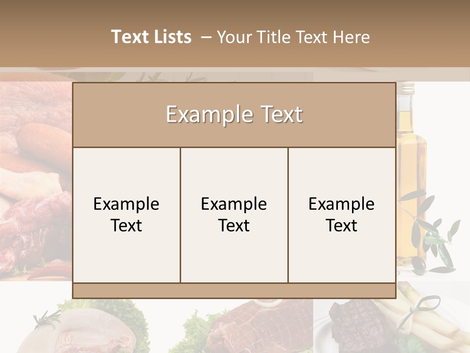 Essen Wurst Bio PowerPoint Template