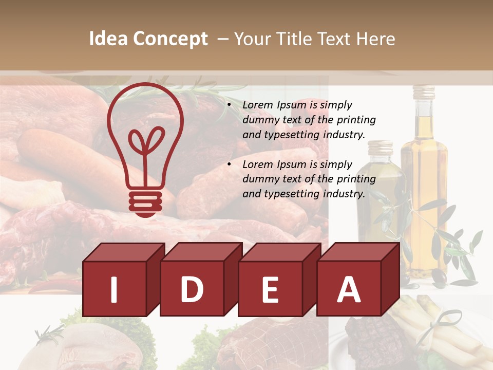 Essen Wurst Bio PowerPoint Template