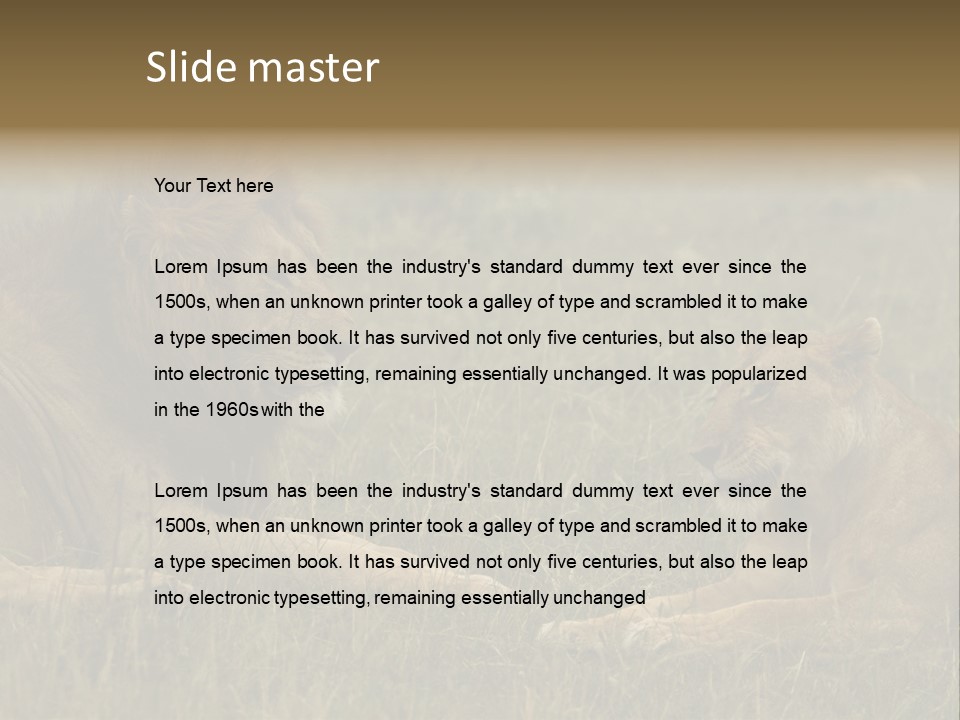 Cacciatrice Leoni PowerPoint Template