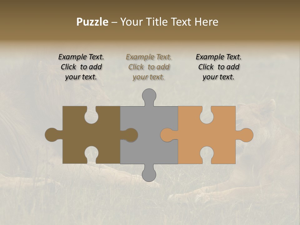 Cacciatrice Leoni PowerPoint Template