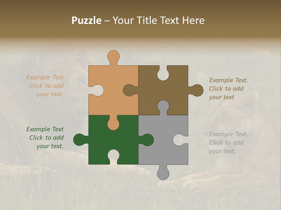 Cacciatrice Leoni PowerPoint Template