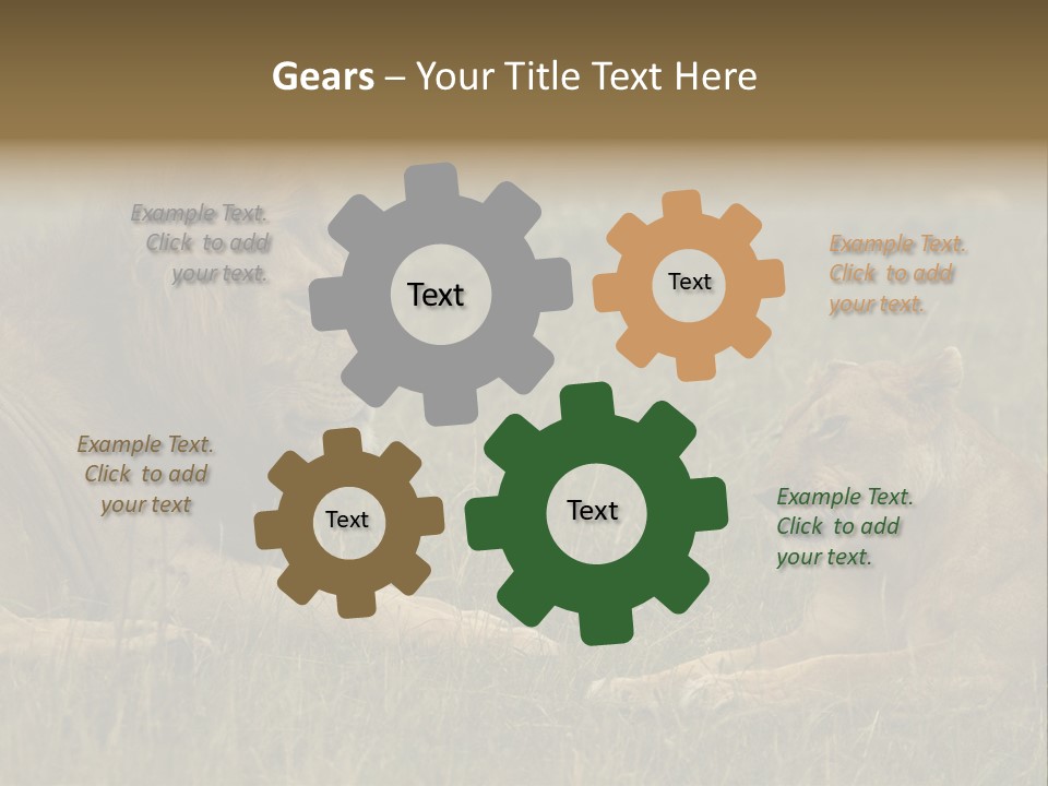 Cacciatrice Leoni PowerPoint Template