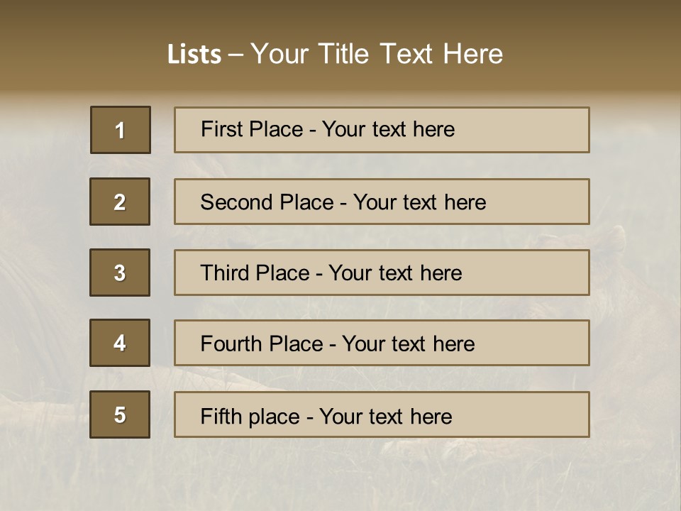 Cacciatrice Leoni PowerPoint Template