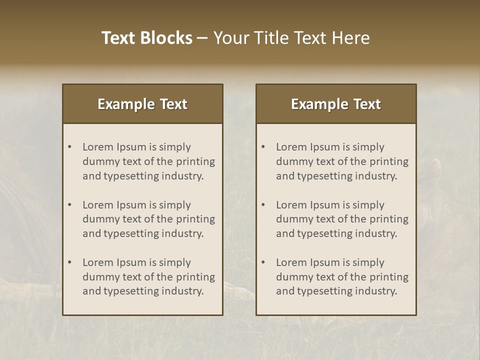 Cacciatrice Leoni PowerPoint Template