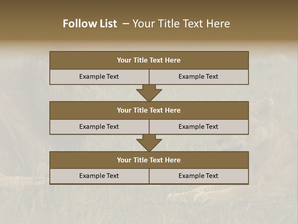 Cacciatrice Leoni PowerPoint Template