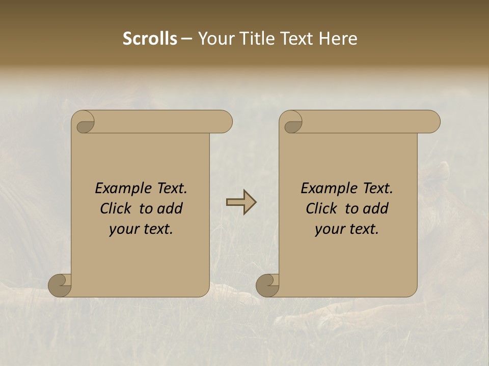 Cacciatrice Leoni PowerPoint Template