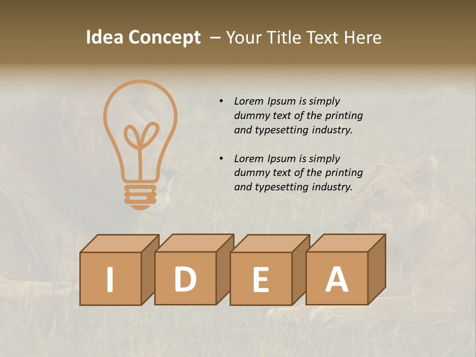 Cacciatrice Leoni PowerPoint Template