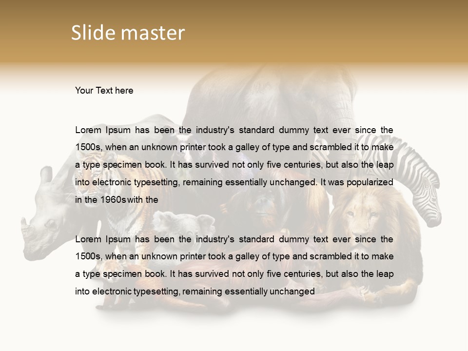 Siberian Group Creatures PowerPoint Template