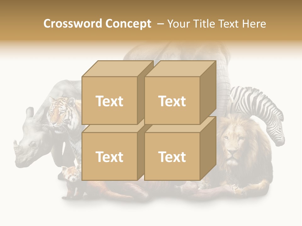 Siberian Group Creatures PowerPoint Template