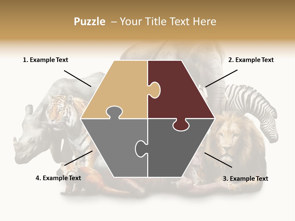 Siberian Group Creatures PowerPoint Template