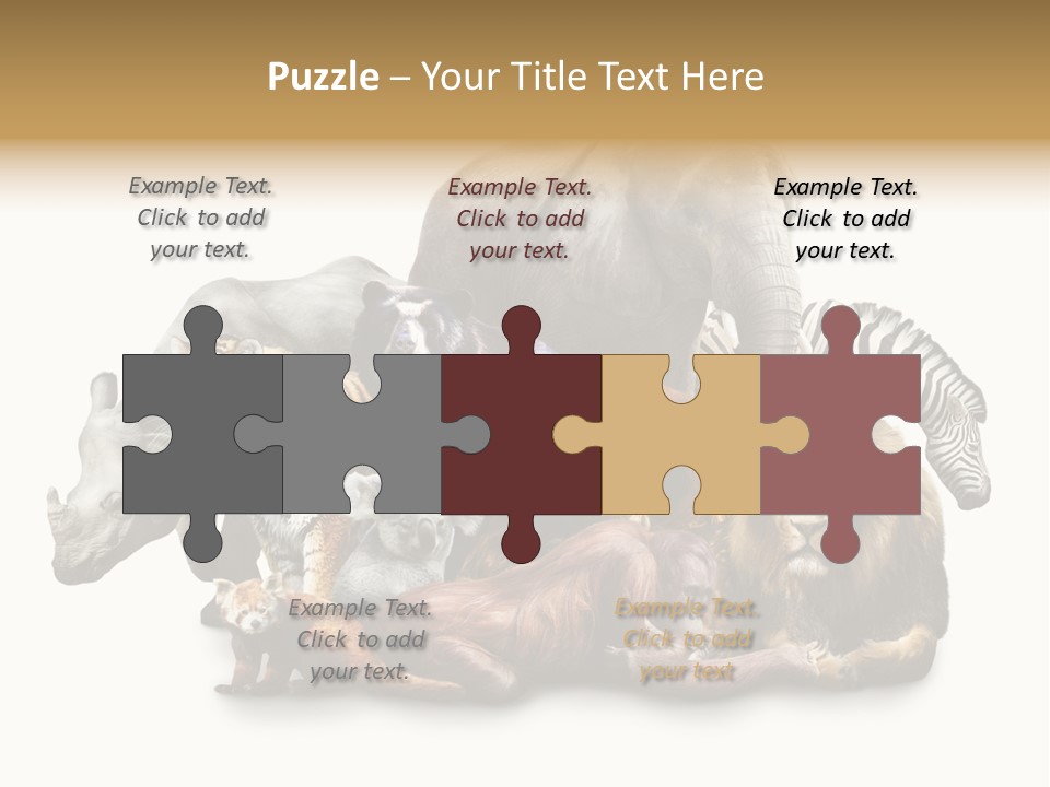 Siberian Group Creatures PowerPoint Template