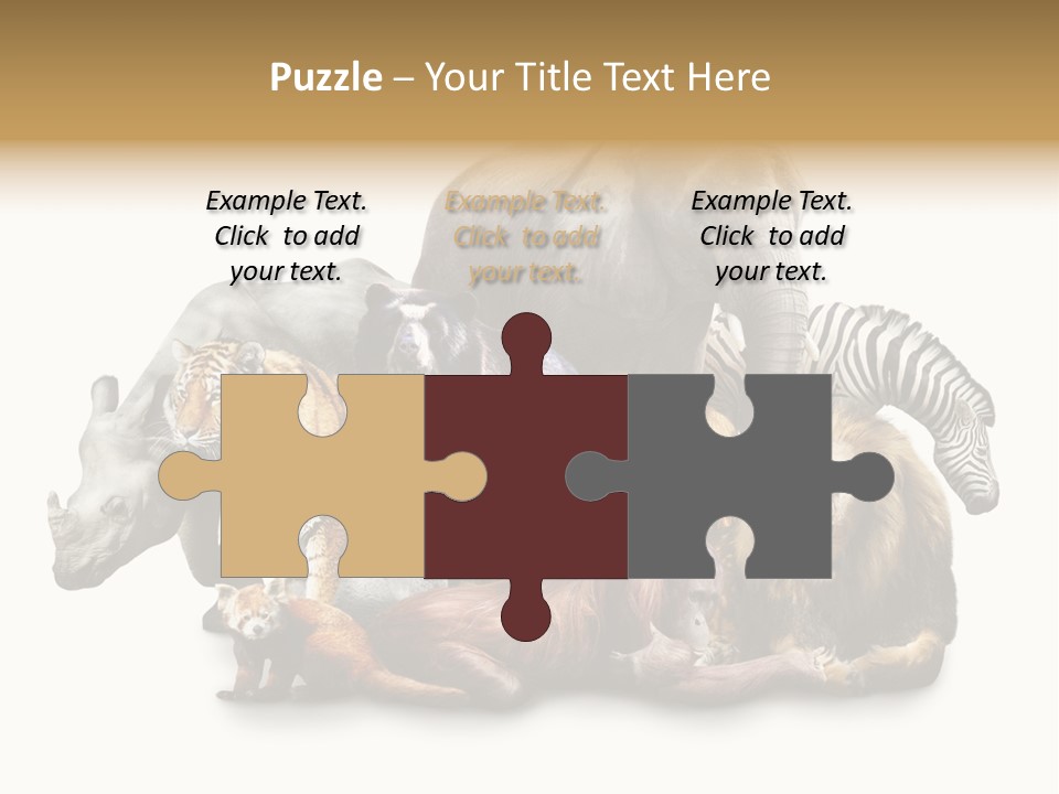 Siberian Group Creatures PowerPoint Template