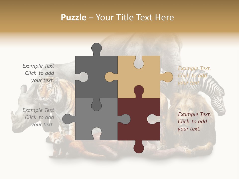 Siberian Group Creatures PowerPoint Template