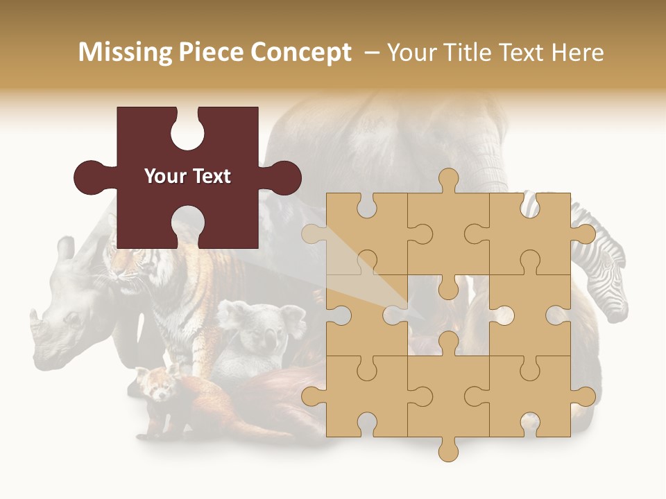 Siberian Group Creatures PowerPoint Template