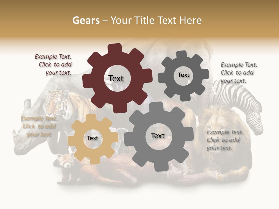 Siberian Group Creatures PowerPoint Template
