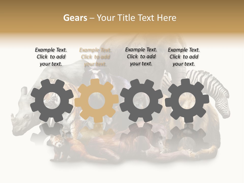 Siberian Group Creatures PowerPoint Template