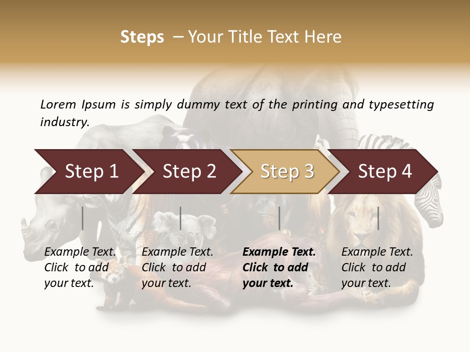 Siberian Group Creatures PowerPoint Template