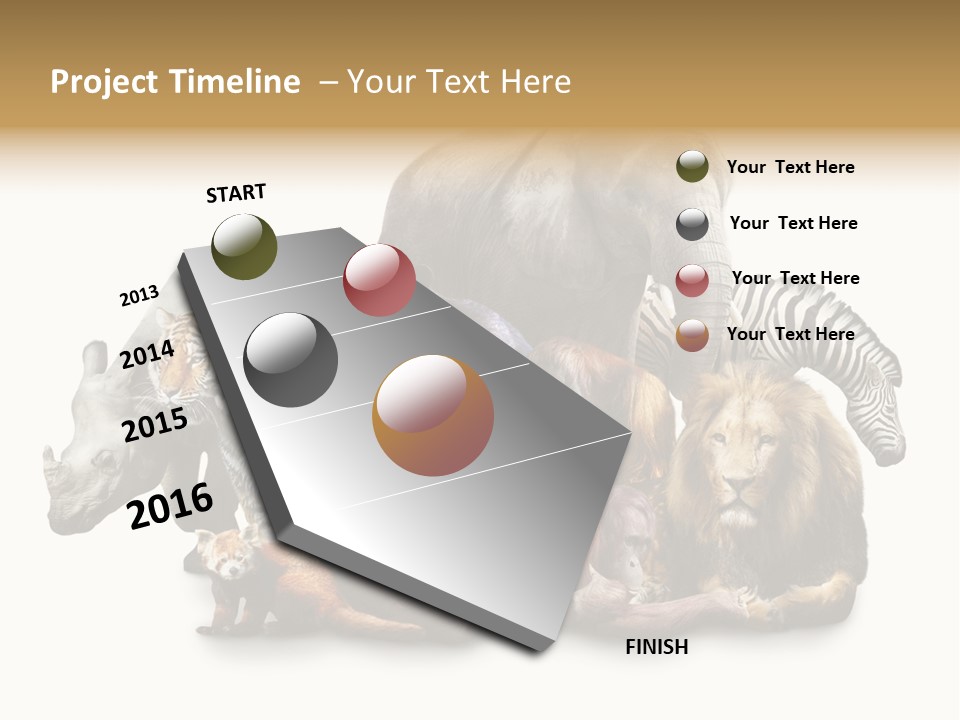Siberian Group Creatures PowerPoint Template