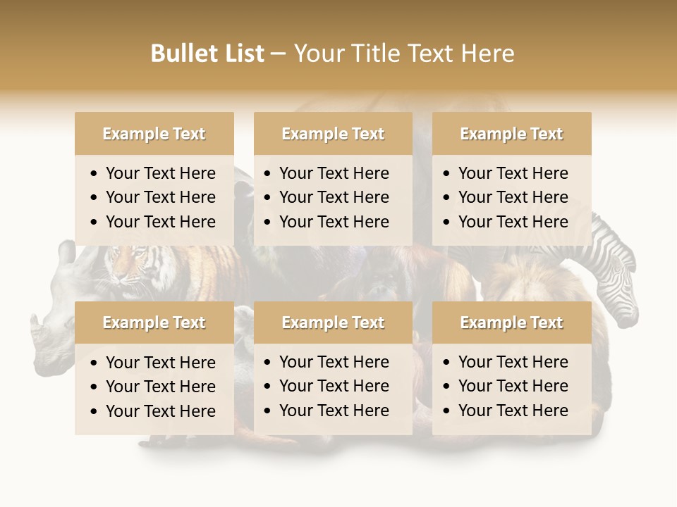 Siberian Group Creatures PowerPoint Template