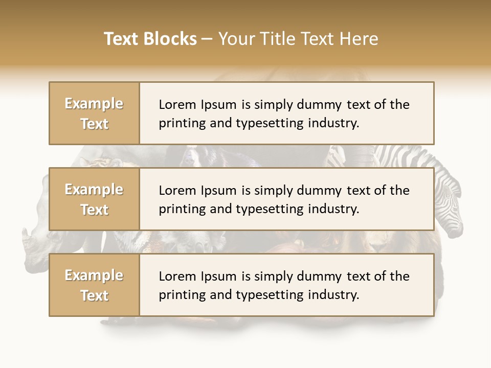 Siberian Group Creatures PowerPoint Template