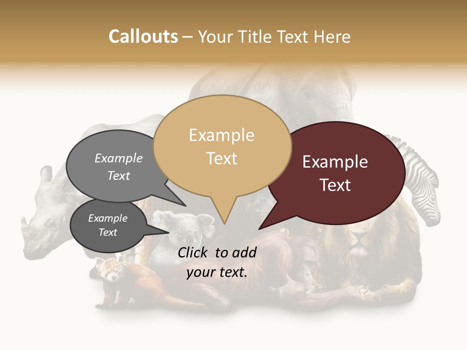 Siberian Group Creatures PowerPoint Template