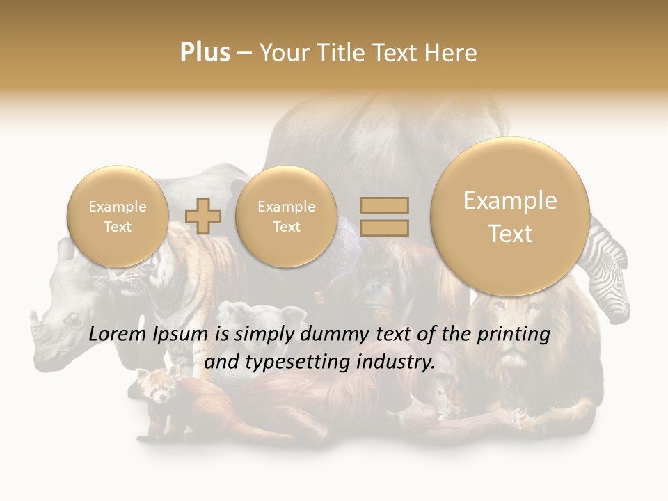 Siberian Group Creatures PowerPoint Template