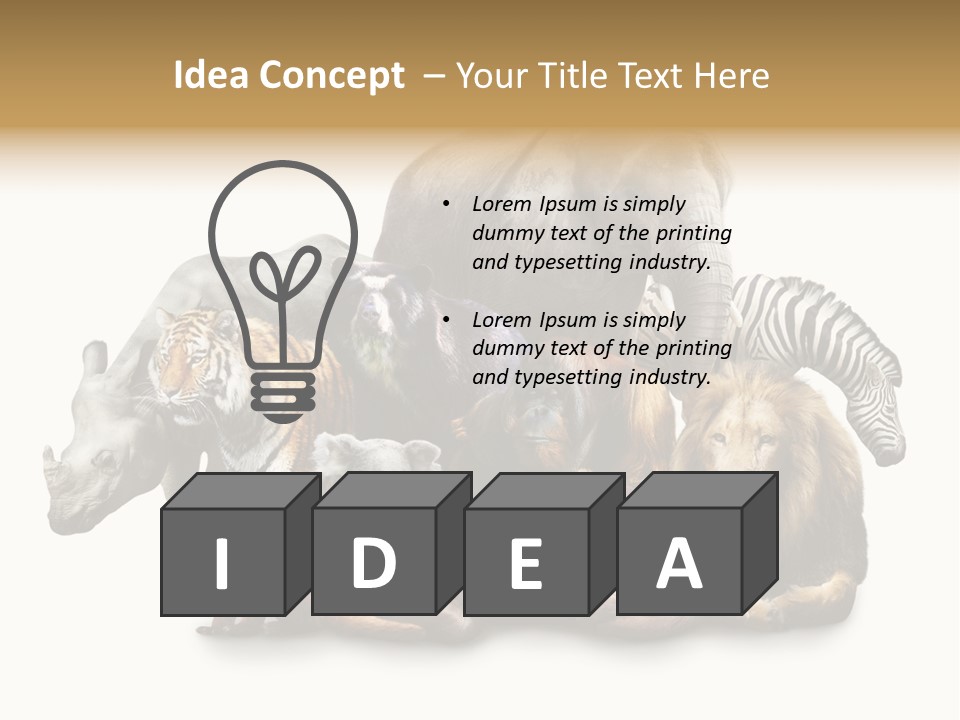 Siberian Group Creatures PowerPoint Template