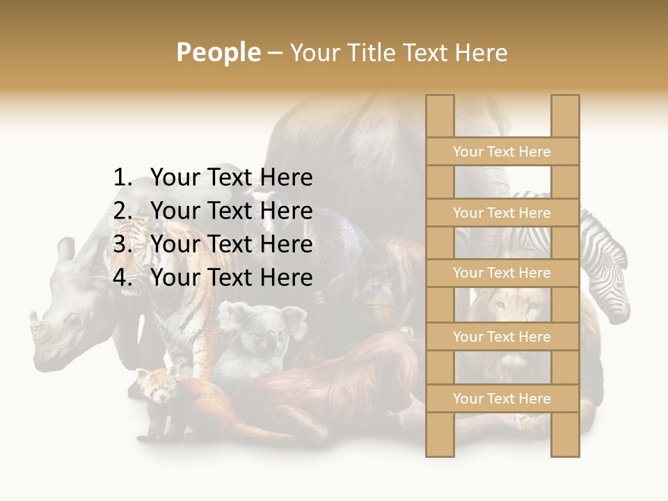 Siberian Group Creatures PowerPoint Template