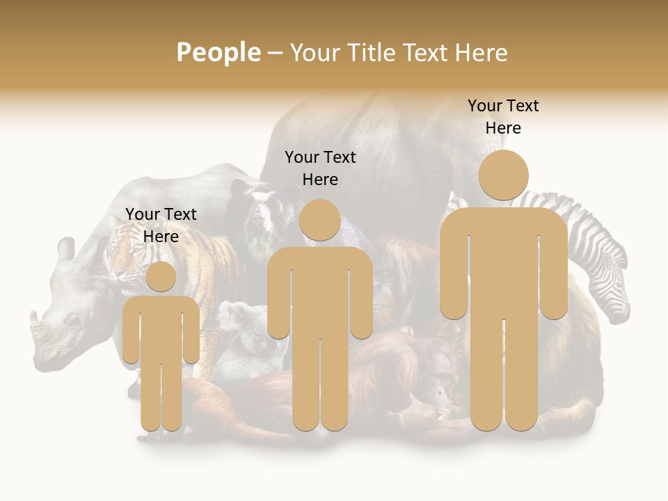 Siberian Group Creatures PowerPoint Template