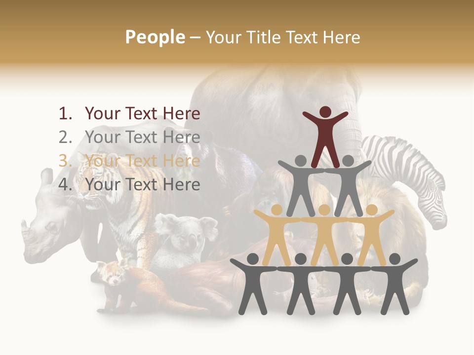 Siberian Group Creatures PowerPoint Template