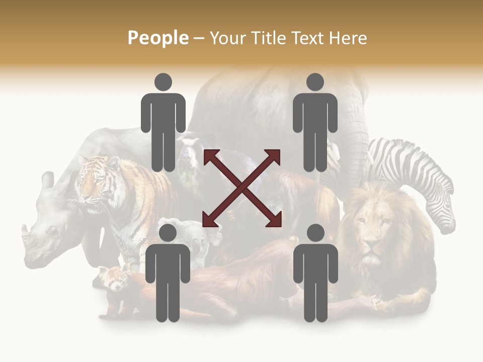 Siberian Group Creatures PowerPoint Template