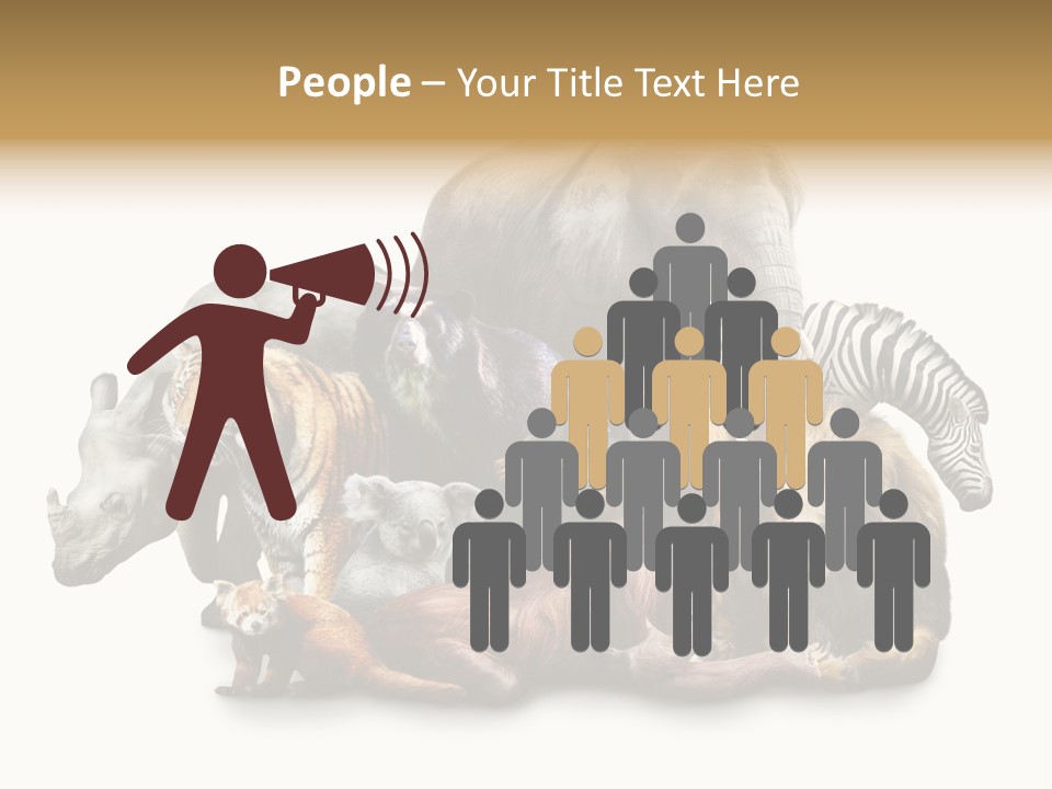 Siberian Group Creatures PowerPoint Template