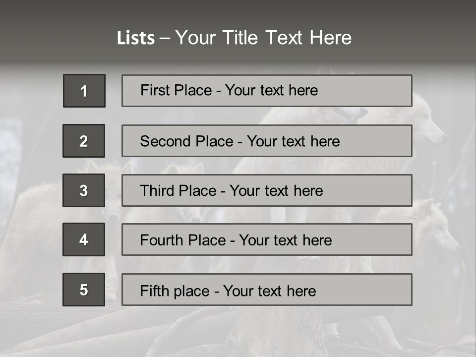 Dangerous Polar Arctic Wolf PowerPoint Template