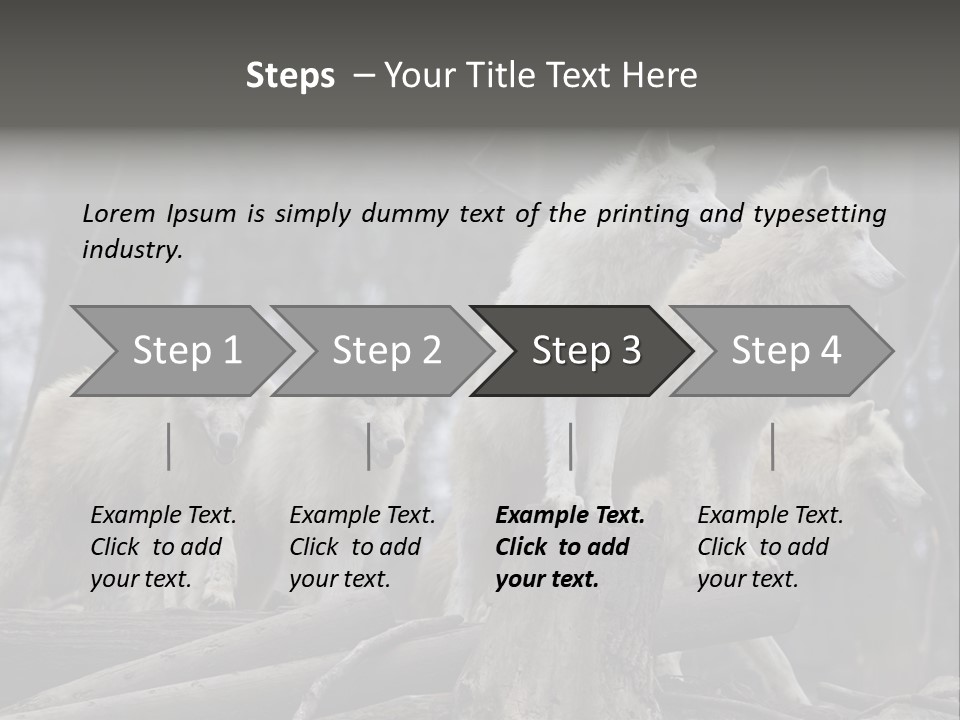 Dangerous Polar Arctic Wolf PowerPoint Template