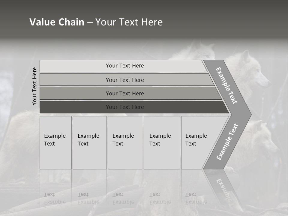 Dangerous Polar Arctic Wolf PowerPoint Template
