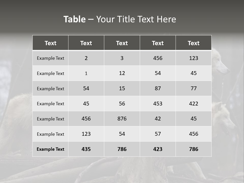 Dangerous Polar Arctic Wolf PowerPoint Template